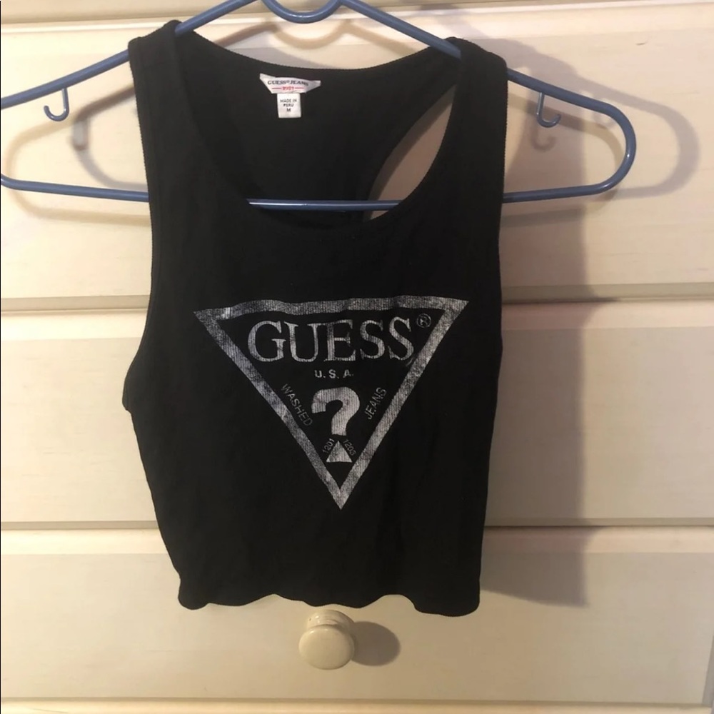 black tank top guess